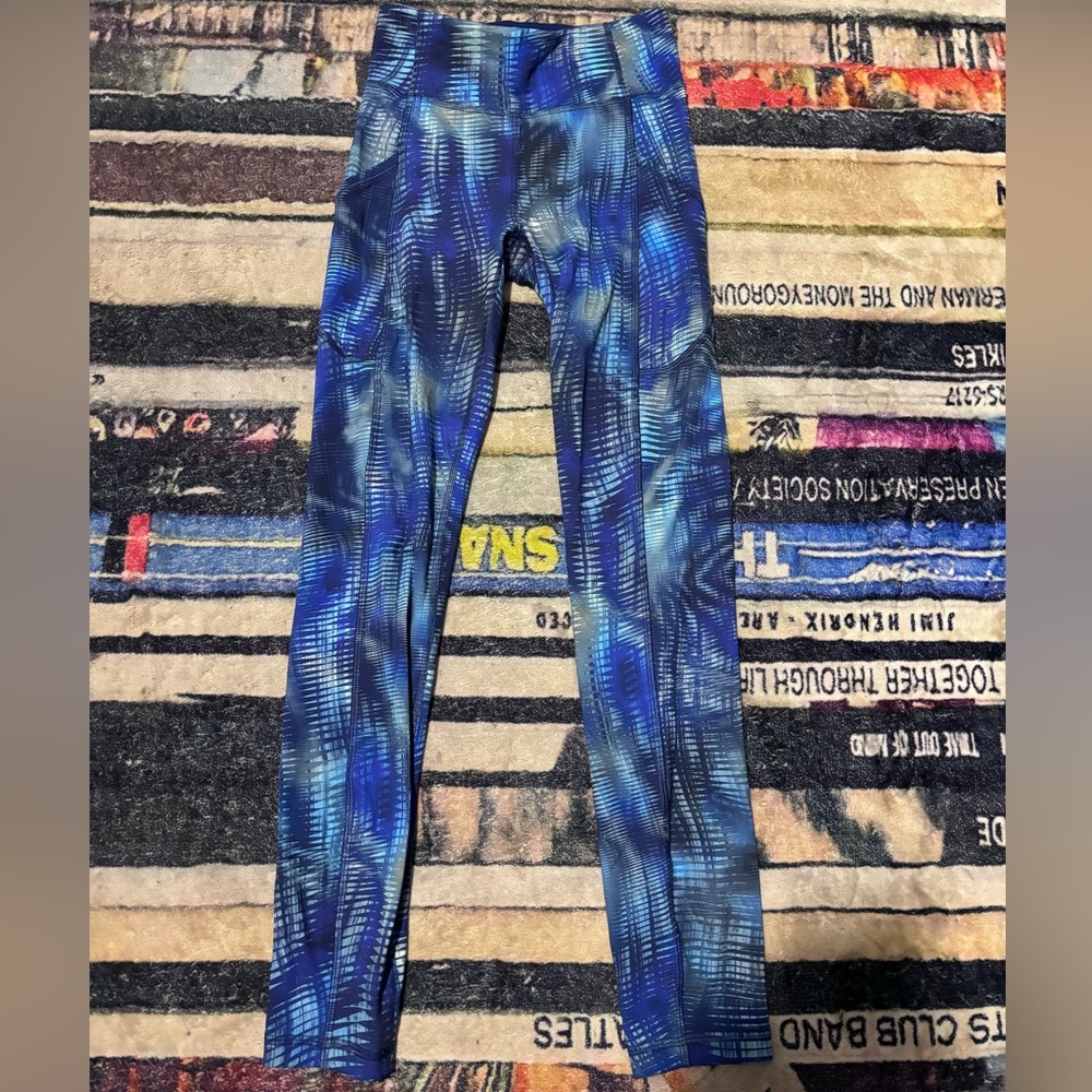 Lululemon Wunder train high rise 25” Leggings size 2 shapeshifter flux blue